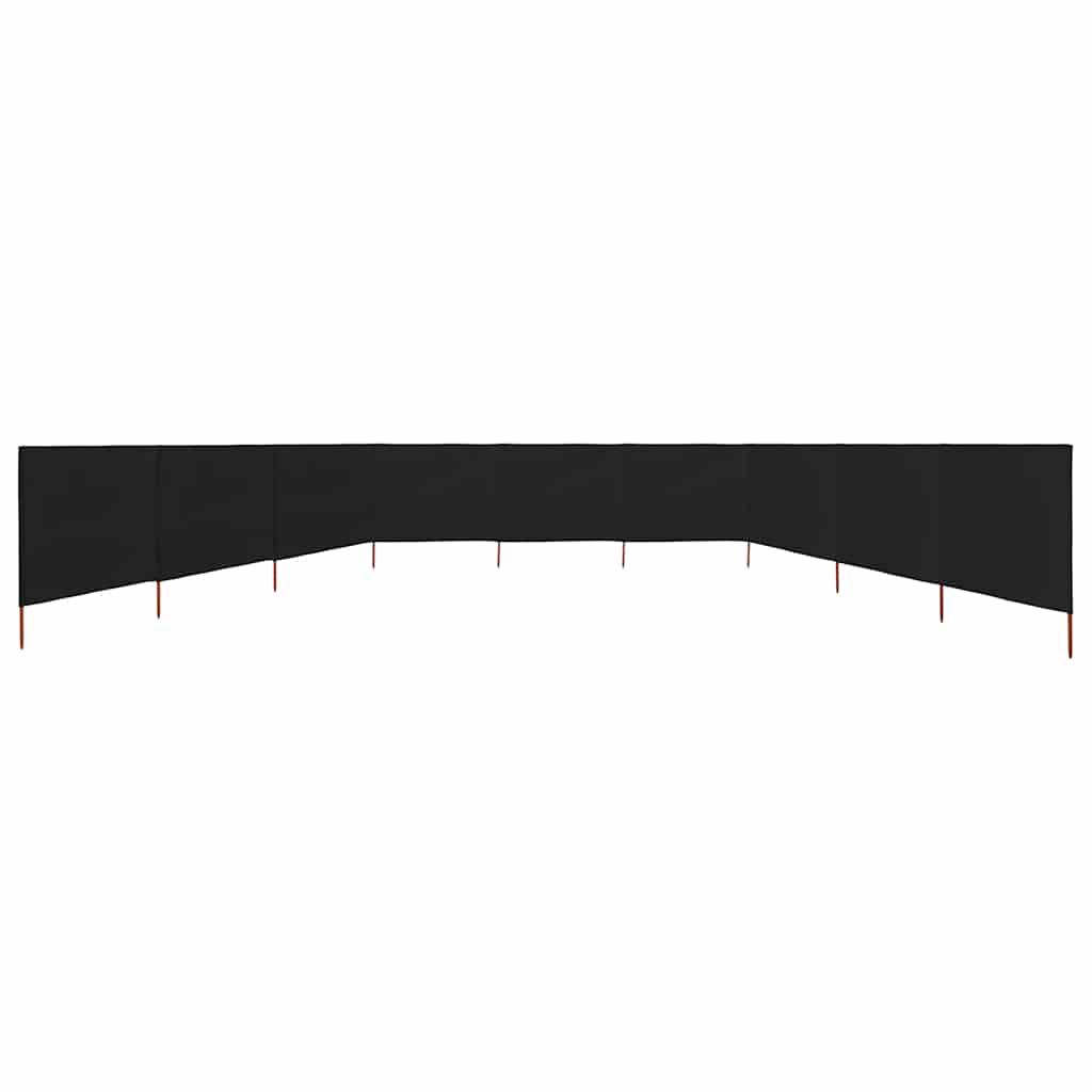 Paravento a 9 Pannelli in Tessuto 1200x120 cm Nero | homemem39