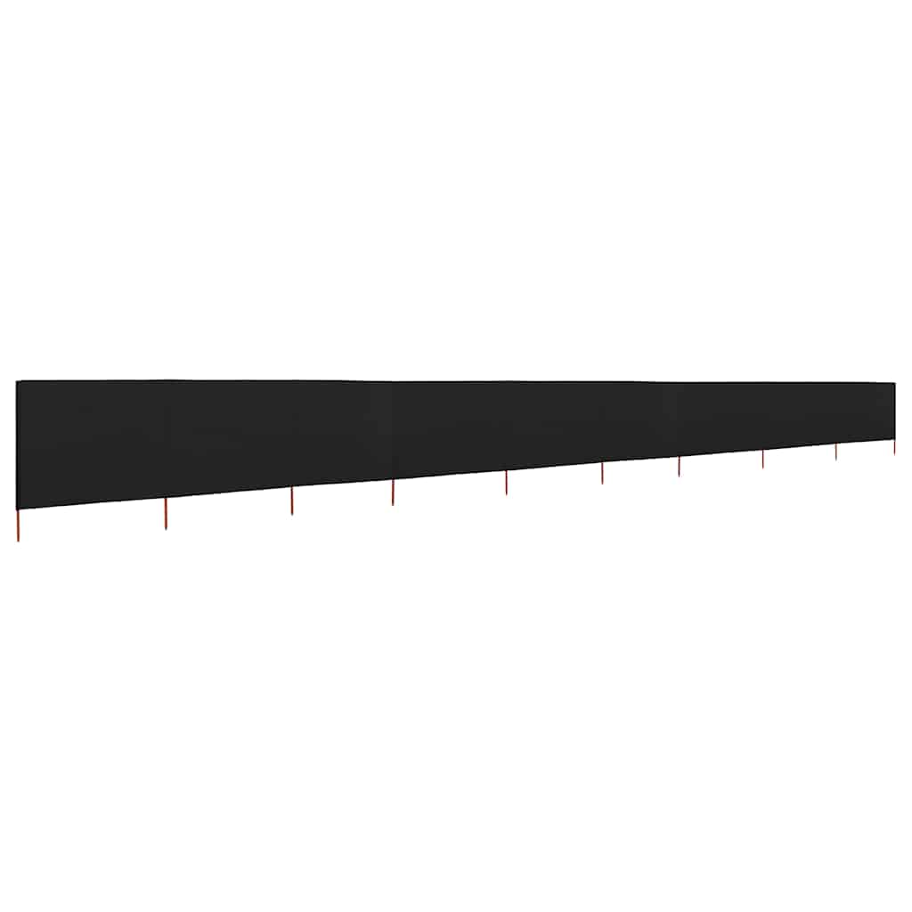 Paravento a 9 Pannelli in Tessuto 1200x160 cm Nero | homemem39