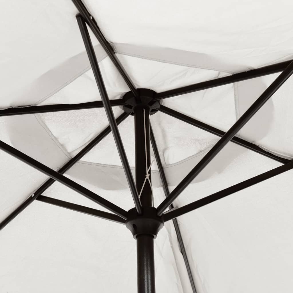 Ombrellone Bianco Sabbia 200x224 cm in Alluminio | homemem39
