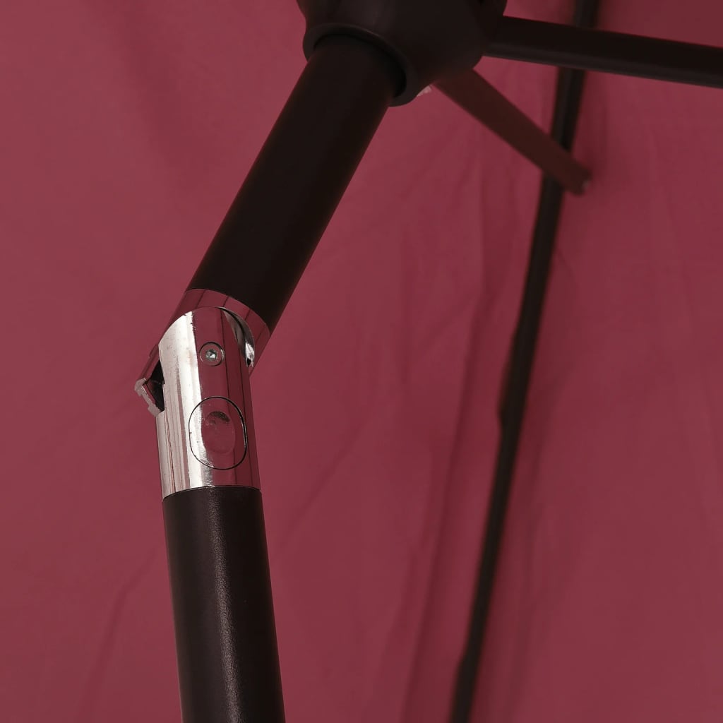 Ombrellone Rosso Borgogna 200x224 cm in Alluminio | homemem39