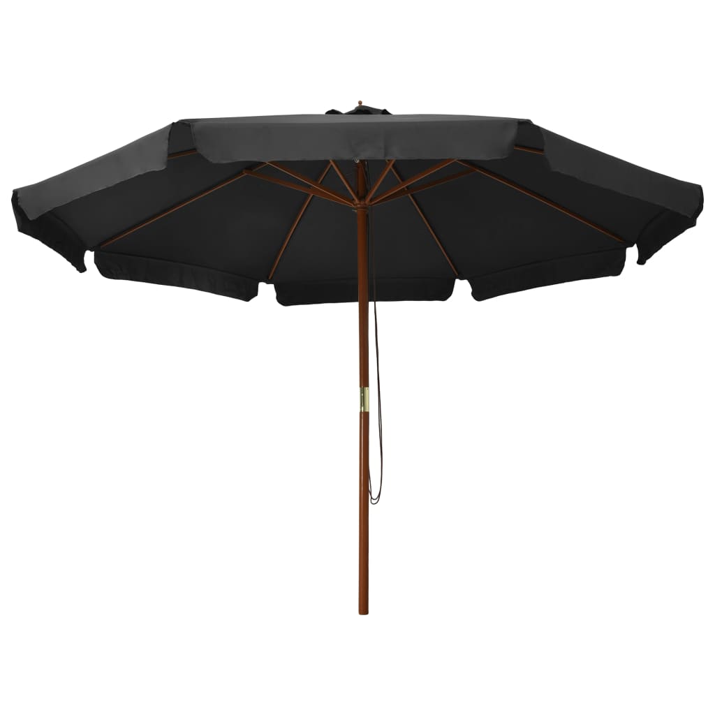 Ombrellone da Esterni con Palo in Legno 300 cm Antracite | homemem39