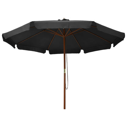 Ombrellone da Esterni con Palo in Legno 300 cm Antracite | homemem39