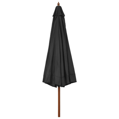 Ombrellone da Esterni con Palo in Legno 300 cm Antracite | homemem39
