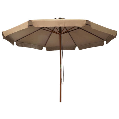 Ombrellone da Esterni con Palo in Legno 330 cm Grigio Talpa