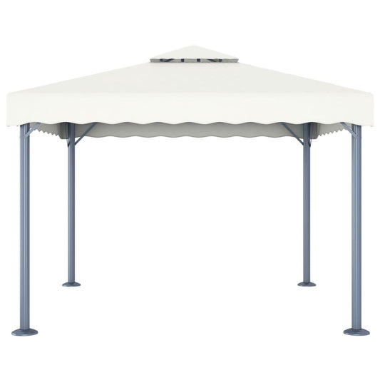 Gazebo 300x300 cm Crema Alluminio - homemem39