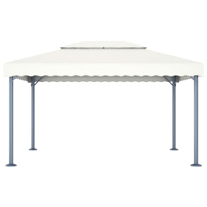 Gazebo 400x300 cm Crema Alluminio | homemem39