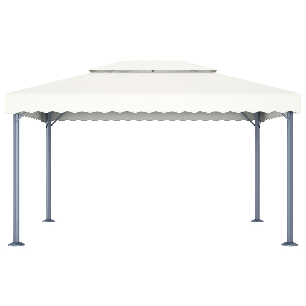 Gazebo 400x300 cm Crema Alluminio - homemem39