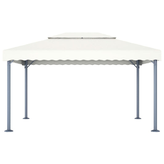 Gazebo 400x300 cm Crema Alluminio - homemem39
