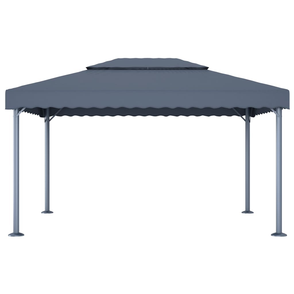 Gazebo 400x300 cm Antracite Alluminio - homemem39