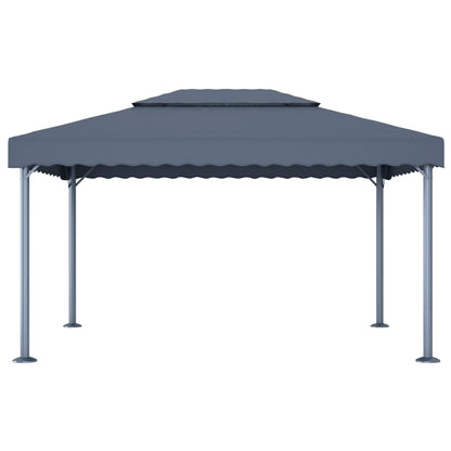 Gazebo 400x300 cm Antracite Alluminio - homemem39