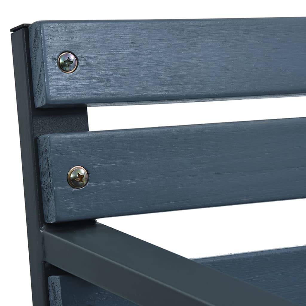 Sedie da Giardino 2 pz Grigie in Legno - homemem39