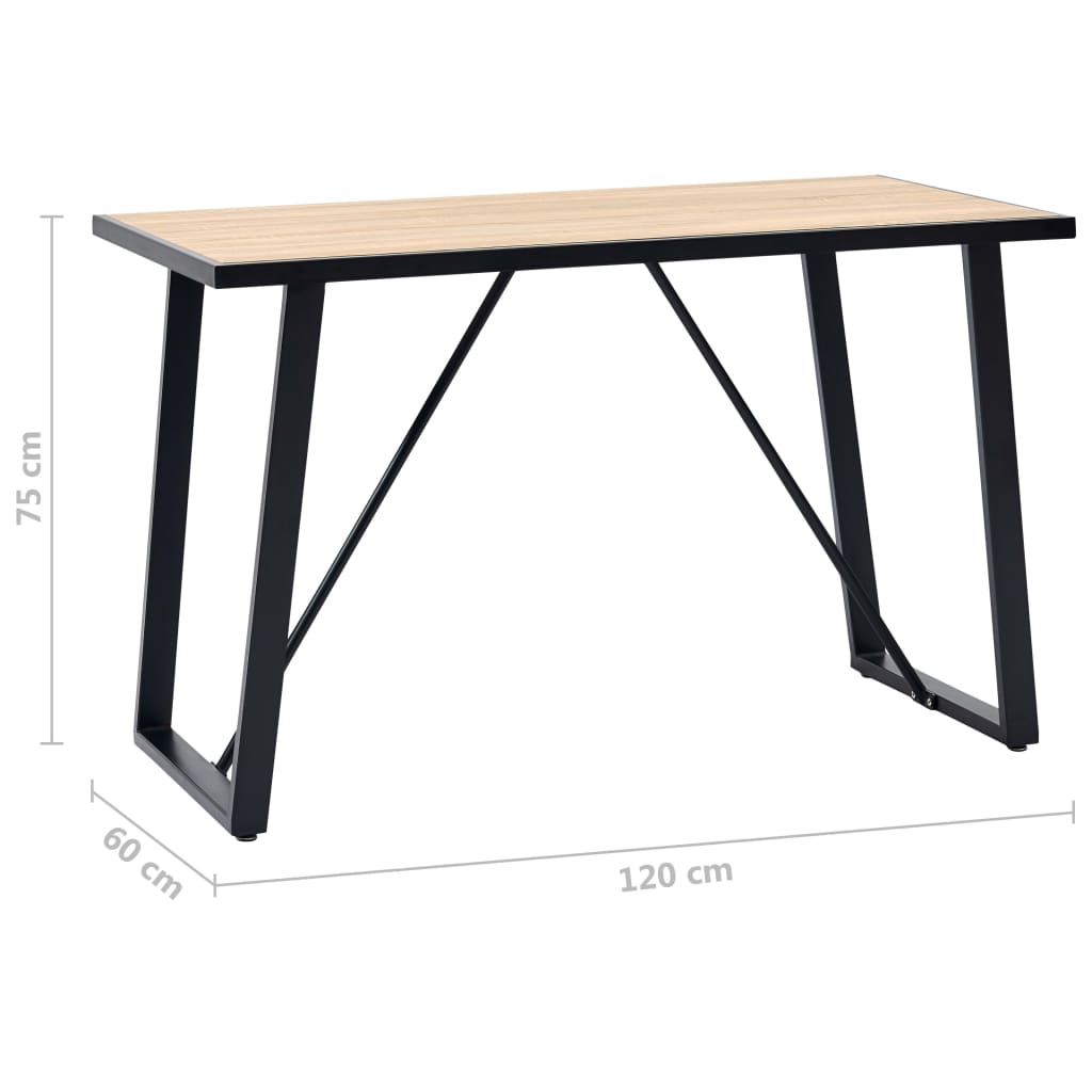 Tavolo da Pranzo Rovere 120x60x75 cm in MDF | homemem39