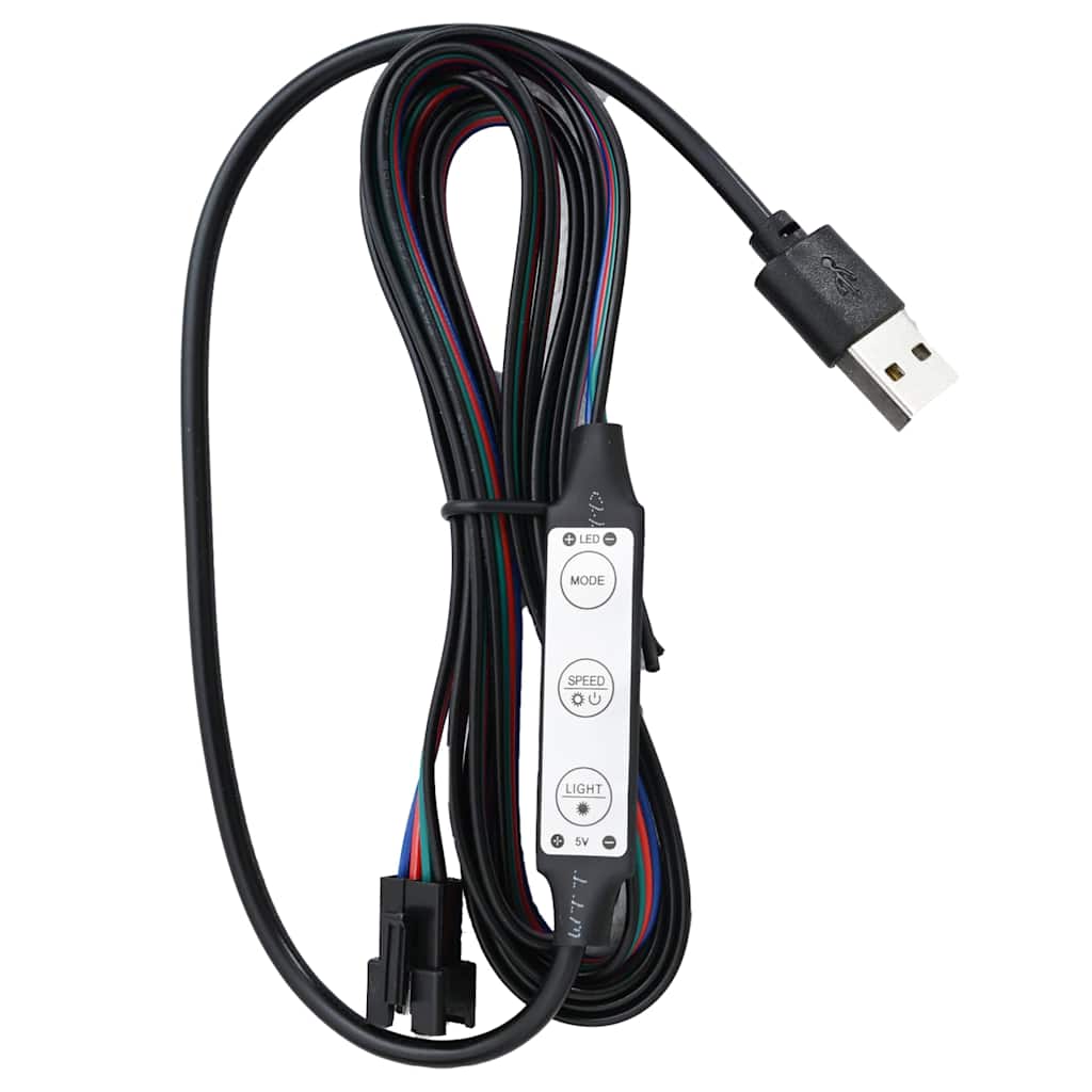 Giroletto con LED Nero in Similpelle 100x200 cm