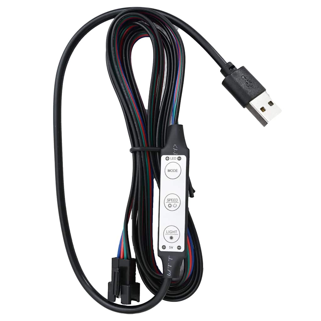 Giroletto con LED Nero in Similpelle 140x200 cm