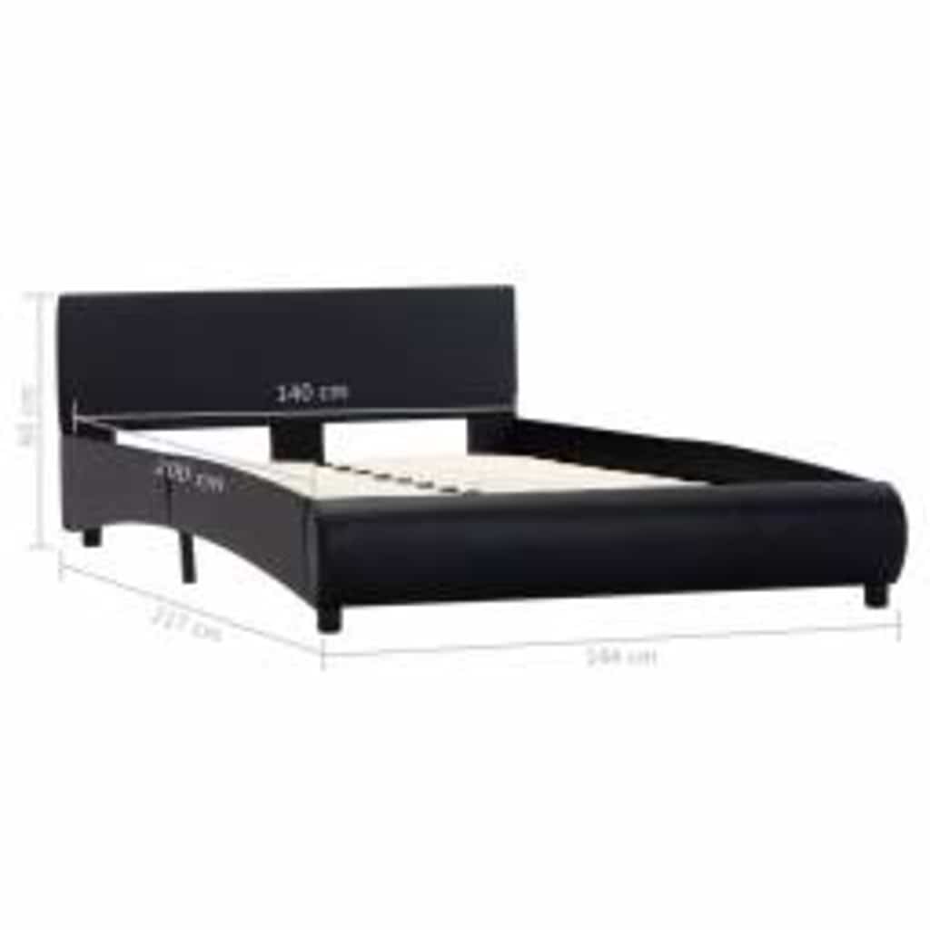 Giroletto con LED Nero in Similpelle 140x200 cm | homemem39