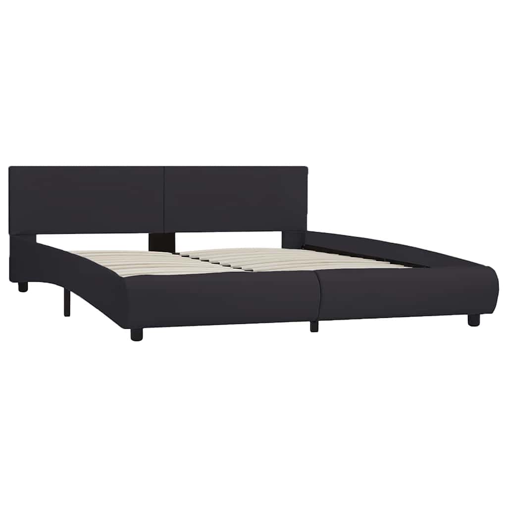 Giroletto con LED Nero in Similpelle 160x200 cm