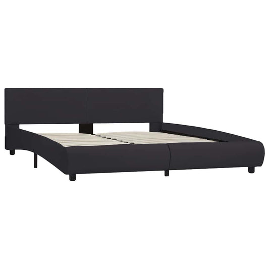Giroletto con LED Nero in Similpelle 160x200 cm
