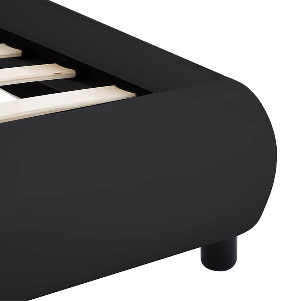 Giroletto con LED Nero in Similpelle 160x200 cm