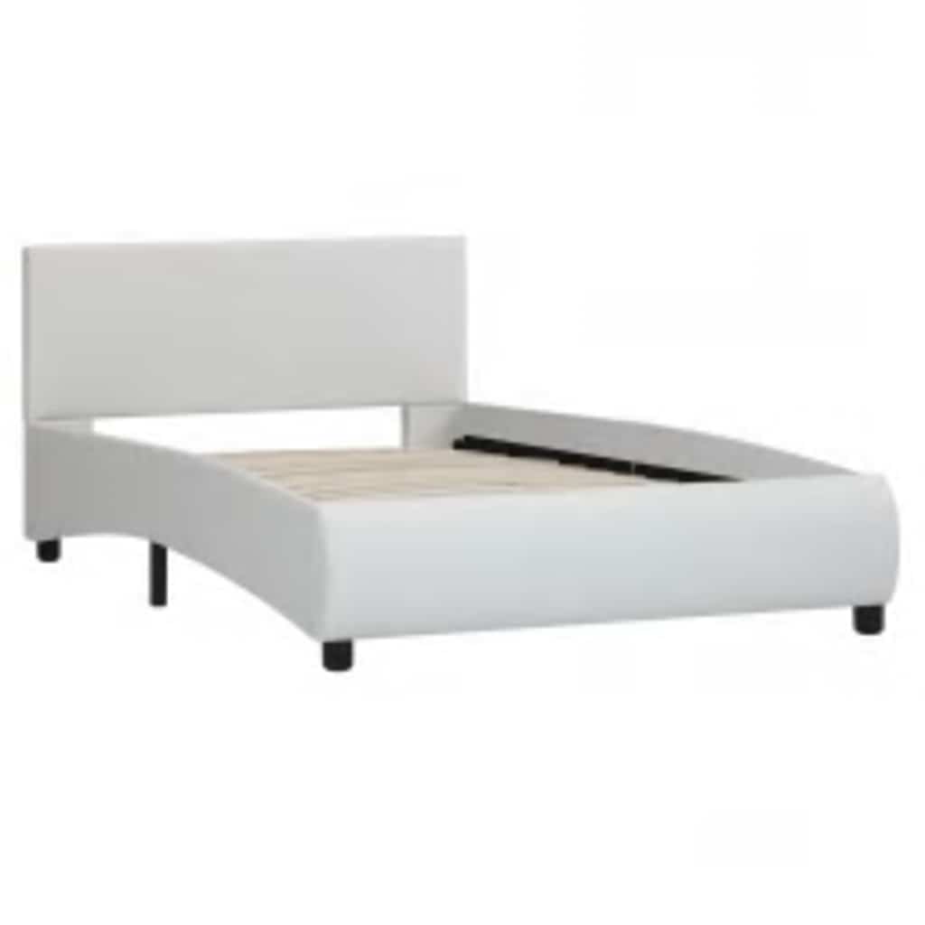 Giroletto con LED senza Materasso Bianco in Similpelle 90x200cm | homemem39