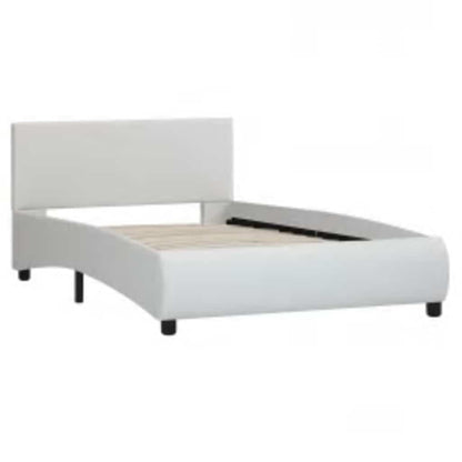 Giroletto con LED senza Materasso Bianco in Similpelle 90x200cm | homemem39