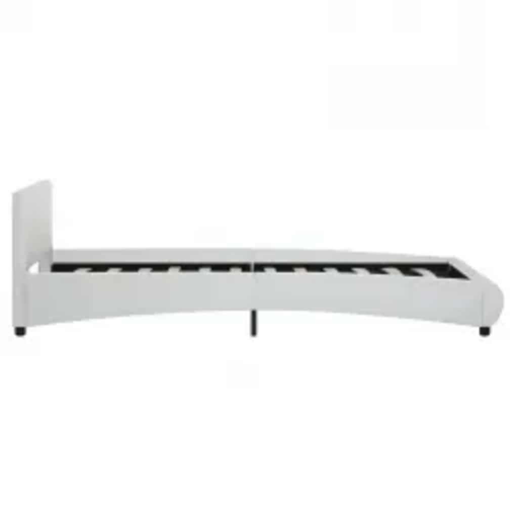 Giroletto con LED senza Materasso Bianco in Similpelle 90x200cm | homemem39