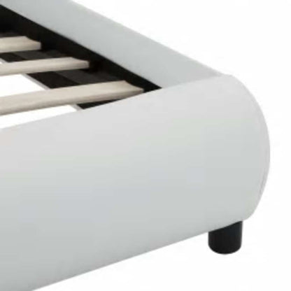 Giroletto con LED senza Materasso Bianco in Similpelle 90x200cm | homemem39