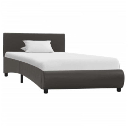 Giroletto con LED senza Materasso Grigio in Similpelle 90x200cm | homemem39