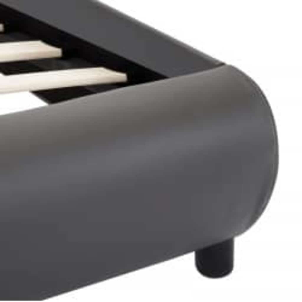 Giroletto con LED senza Materasso Grigio in Similpelle 90x200cm | homemem39