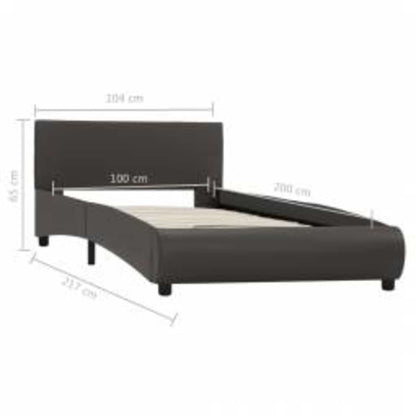 Giroletto con LED Grigio in Similpelle 100x200 cm | homemem39