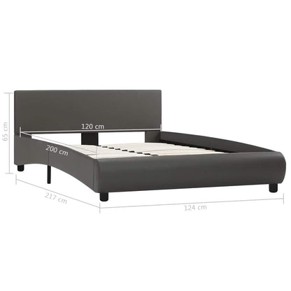 Giroletto con LED Grigio in Similpelle 120x200 cm | homemem39
