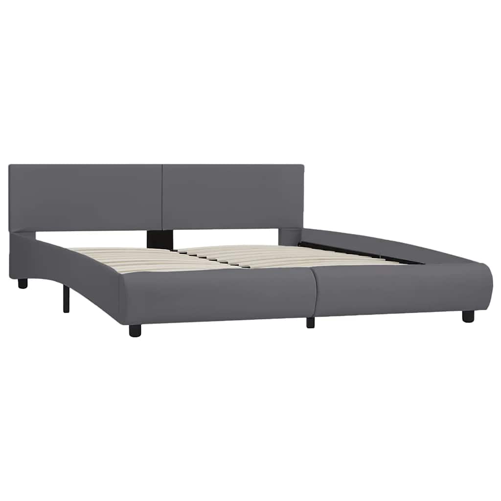 Giroletto con LED Grigio in Similpelle 180x200 cm | homemem39