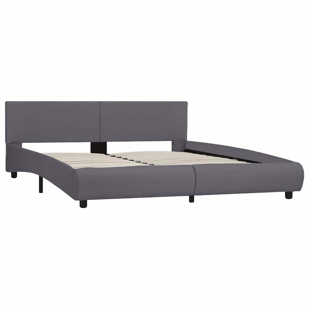Giroletto con LED Grigio in Similpelle 180x200 cm