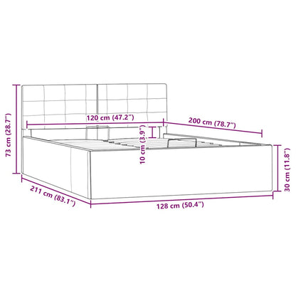 Giroletto con Contenitore Idraulico Nero Similpelle 120x200cm