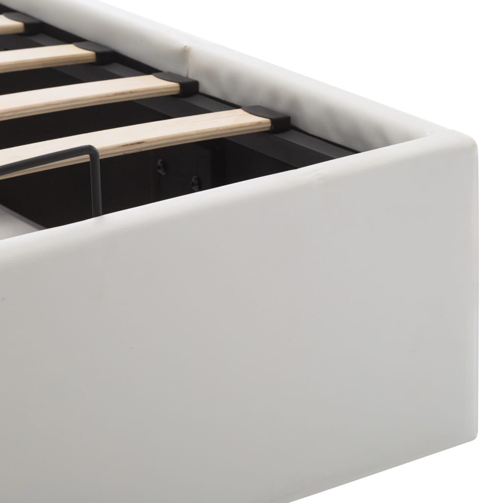 Giroletto con Contenitore Idraulico Bianco Similpelle 140x200cm