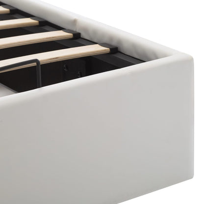 Giroletto con Contenitore Idraulico Bianco Similpelle 140x200cm