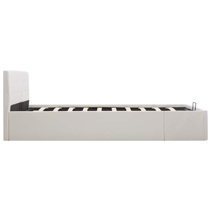 Giroletto con Contenitore Idraulico Bianco Similpelle 160x200cm
