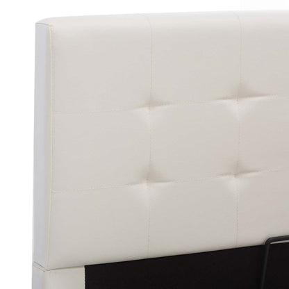 Giroletto con Contenitore Idraulico Bianco Similpelle 160x200cm