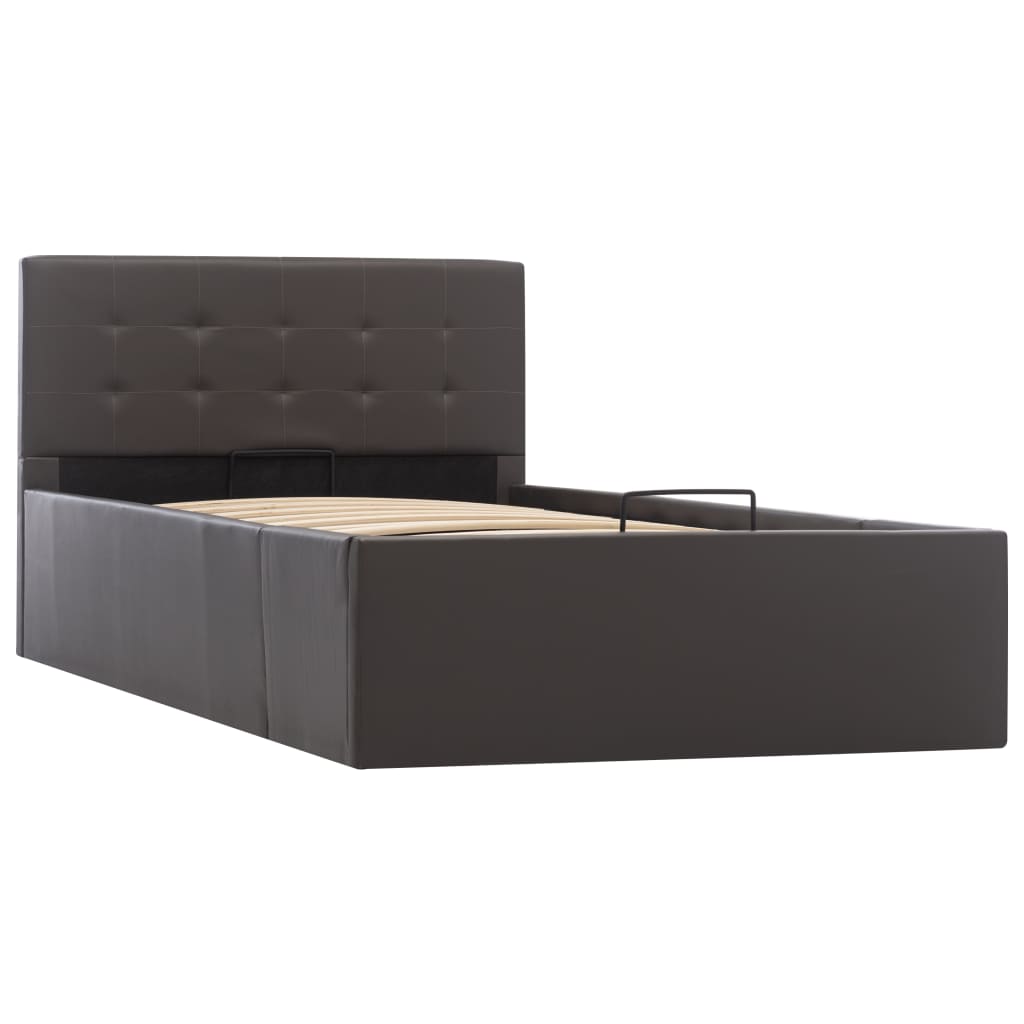Giroletto con Contenitore Idraulico Grigio Similpelle 100x200cm | homemem39