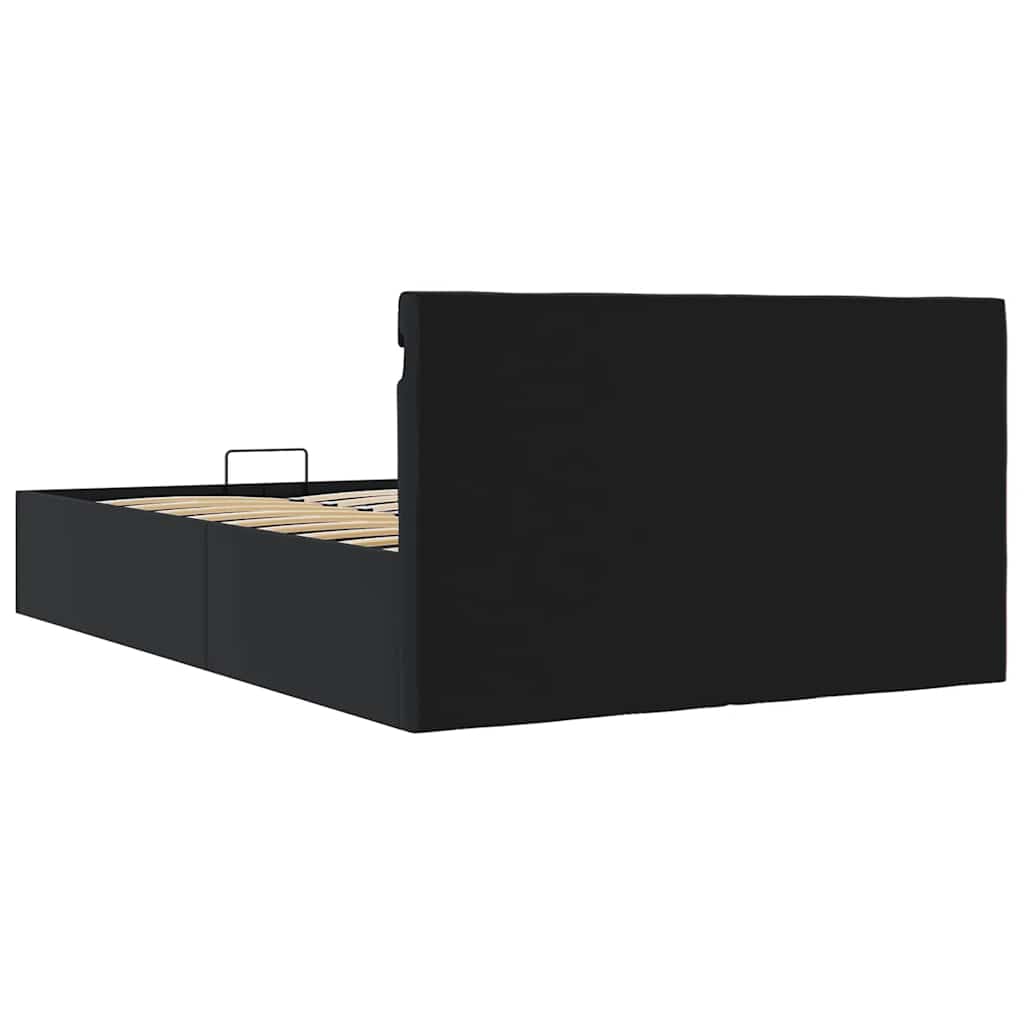 Giroletto Contenitore Idraulico LED Nero Similpelle 120x200 cm