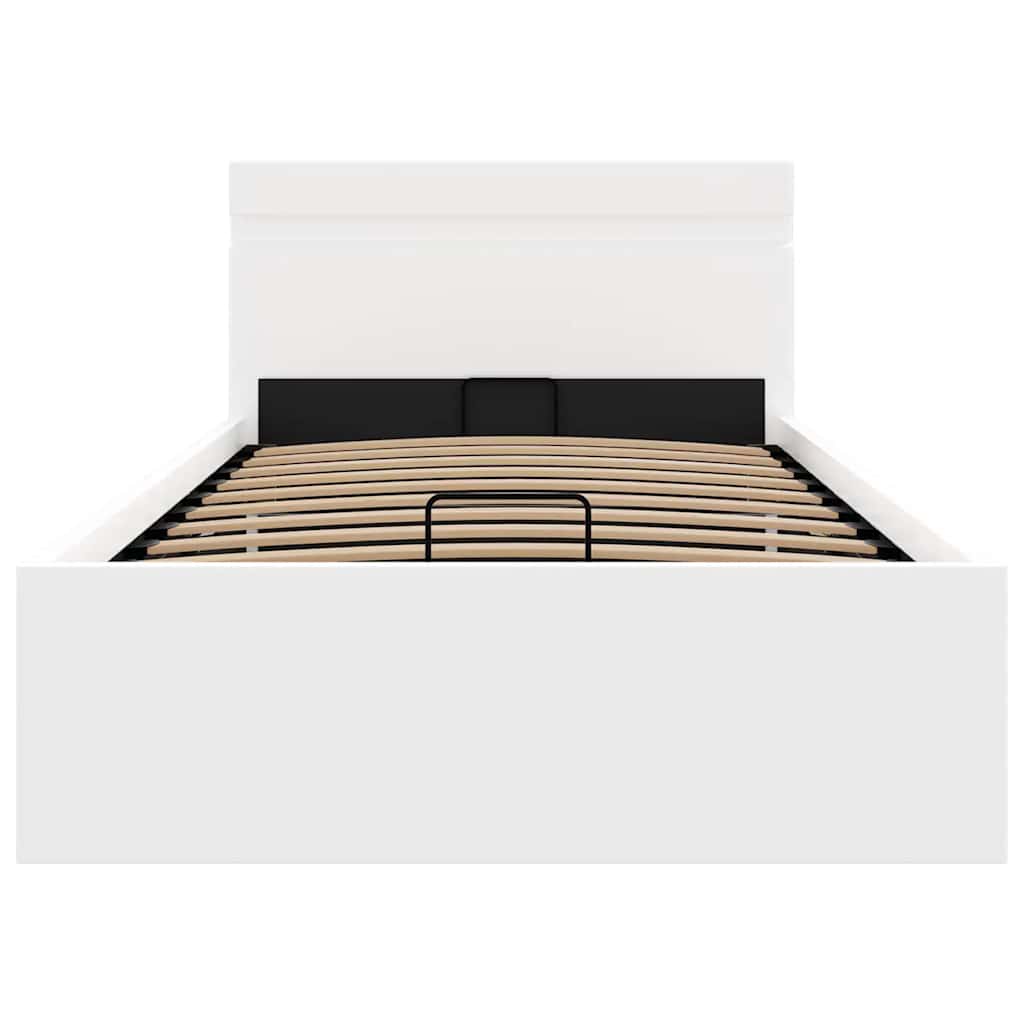 Giroletto Contenitore Idraulico LED Bianco Similpelle 90x200 cm