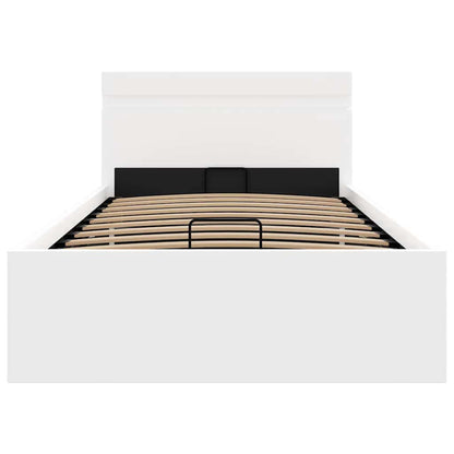 Giroletto Contenitore Idraulico LED Bianco Similpelle 90x200 cm