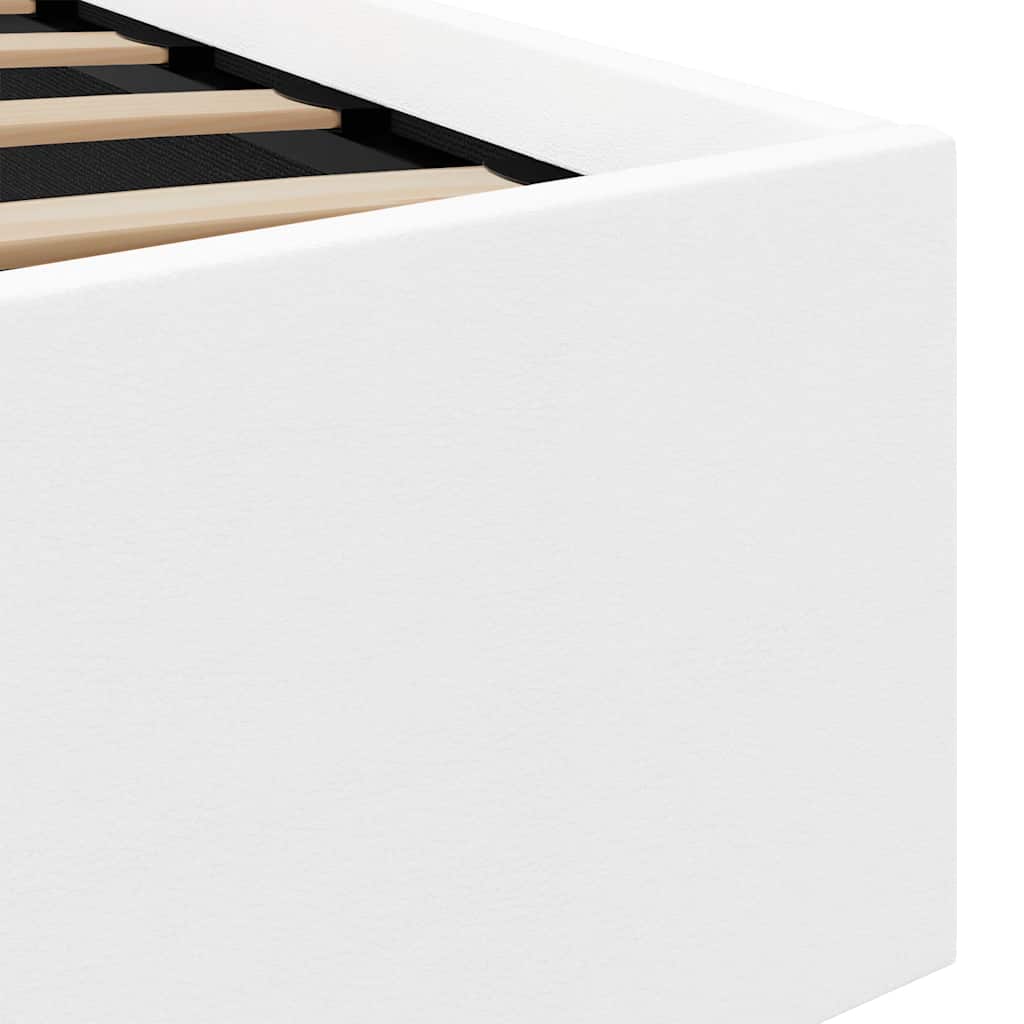 Giroletto Contenitore Idraulico LED Bianco Similpelle 90x200 cm