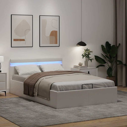 Giroletto Contenitore Idraulico LED Bianco Similpelle 120x200cm | homemem39