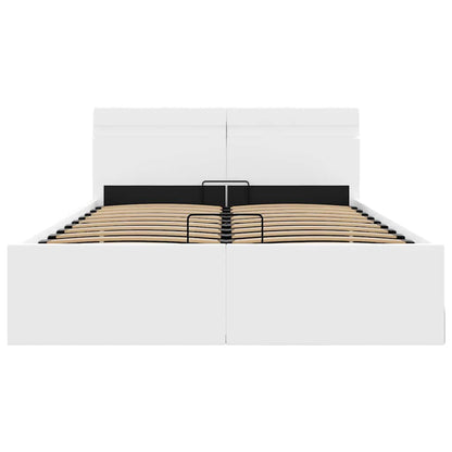 Giroletto Contenitore Idraulico LED Bianco Similpelle 140x200cm