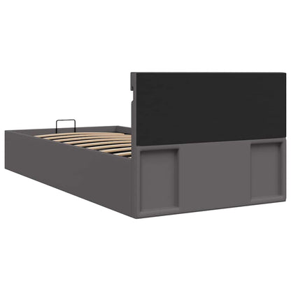 Giroletto Contenitore Idraulico LED Grigio Similpelle 90x200 cm