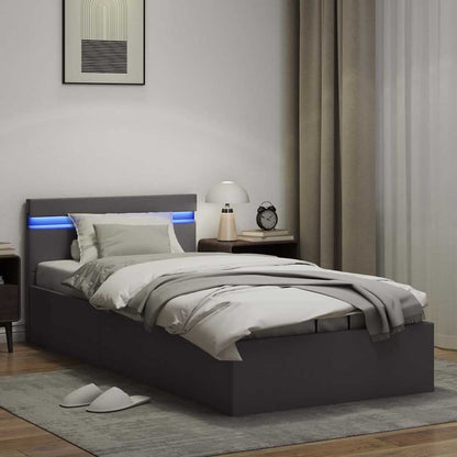 Giroletto Contenitore Idraulico LED Grigio Similpelle 100x200cm | homemem39