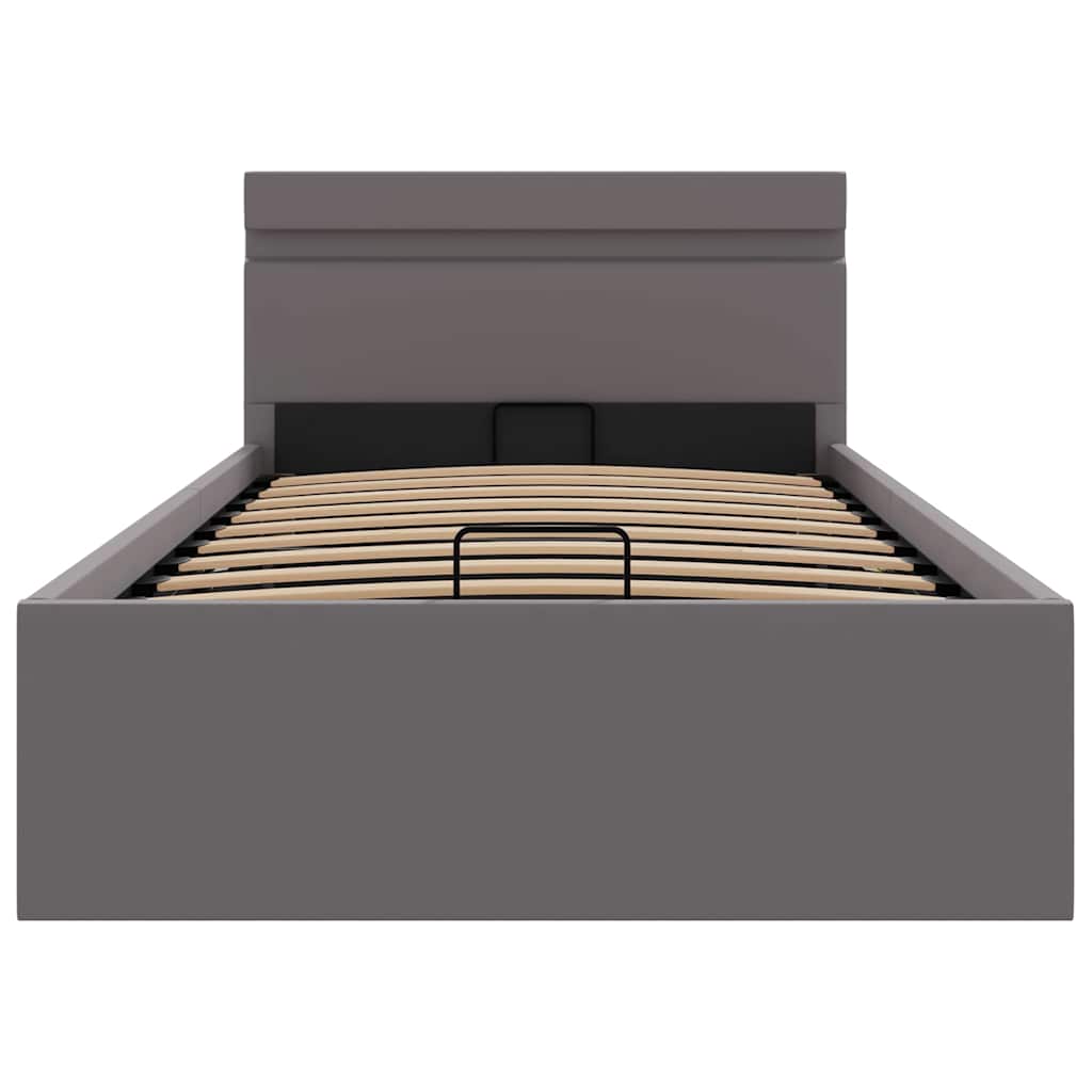 Giroletto Contenitore Idraulico LED Grigio Similpelle 100x200cm | homemem39