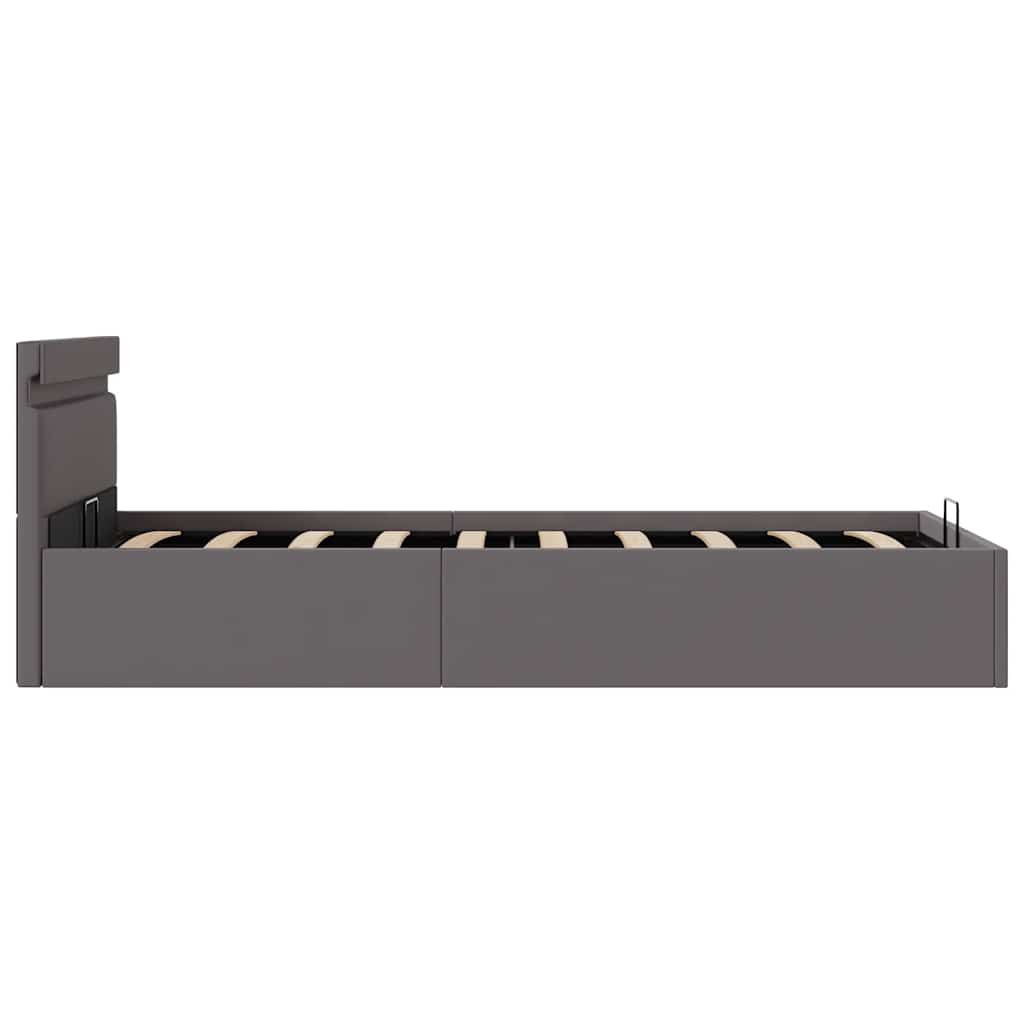 Giroletto Contenitore Idraulico LED Grigio Similpelle 100x200cm | homemem39
