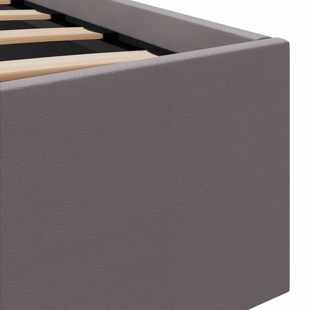 Giroletto Contenitore Idraulico LED Grigio Similpelle 120x200cm | homemem39