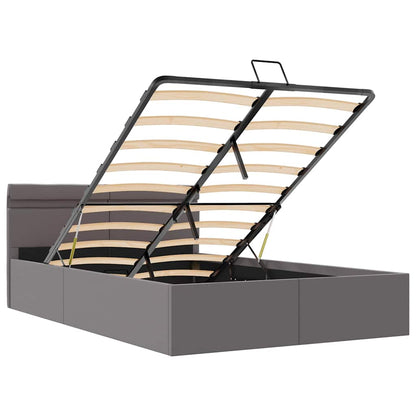 Giroletto Contenitore Idraulico LED Grigio Similpelle 140x200cm